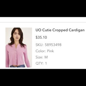 Urban outfitters cutie cropped cardigan